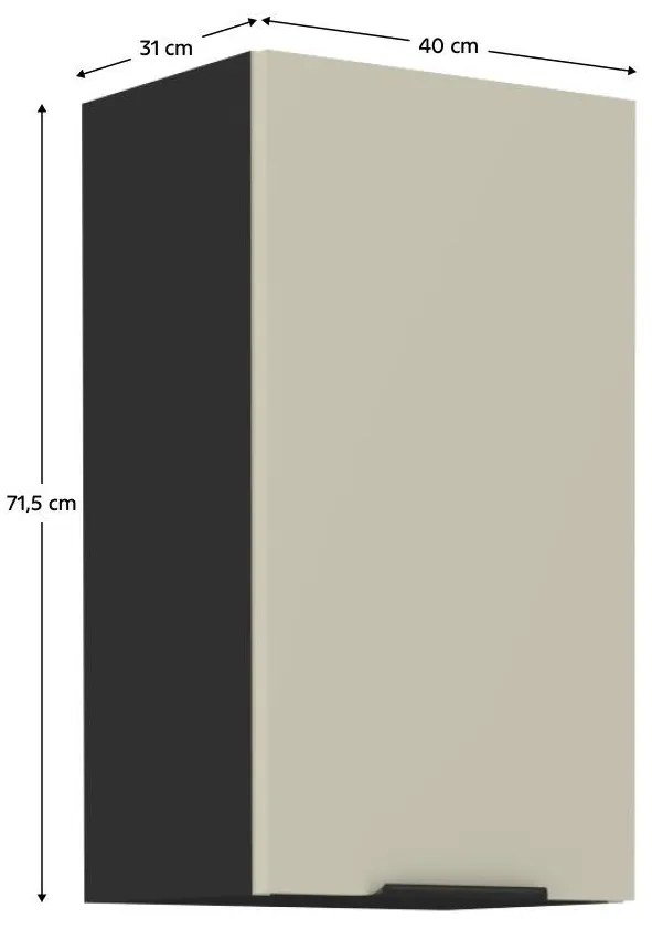 Dulap de bucătărie superior Arikona 40 G 72 1F (cașmir + negru). 1097060