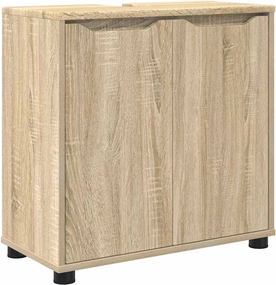 vidaXL Cabinet pentru chiuvetă de baie Stejar Sonoma 60 x 30 x 60 cm