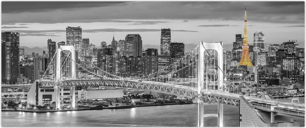 Tablou - Orașul mare cu turnul galben (120x50 cm)