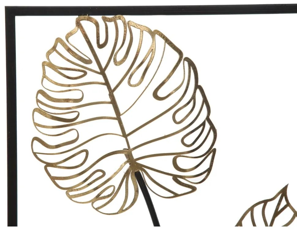 Decorațiune suspendată metalică Mauro Ferretti Luxy -A-, 31 x 90 cm, motive frunze