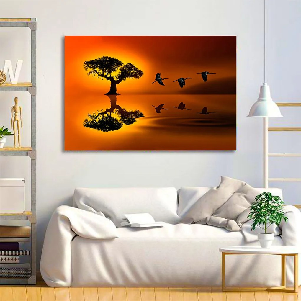 Tablou Canvas - Sunset flight 50 x 80 cm