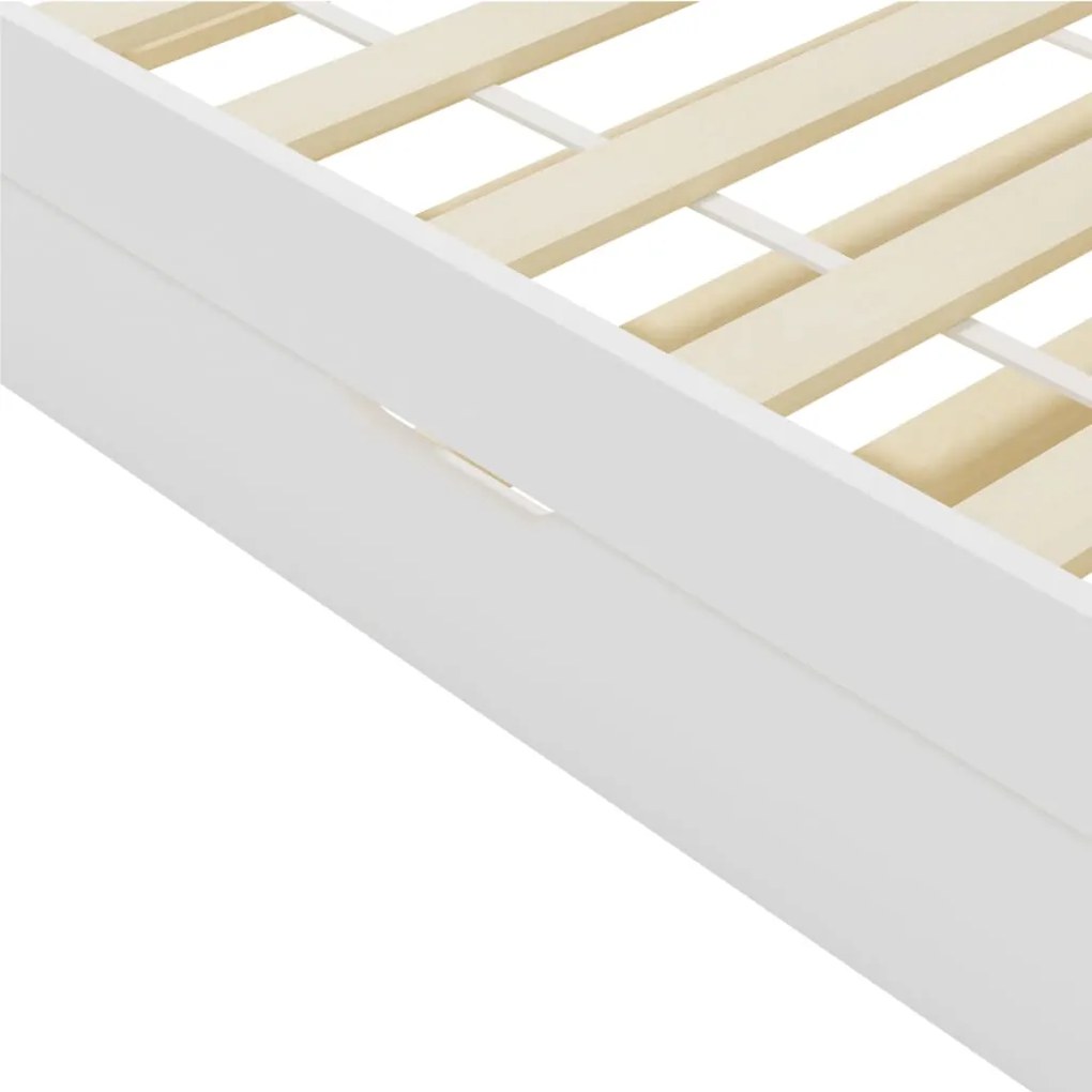 Cadru pat canapea, extensibil, alb, 90 x 200 cm, lemn de pin Alb