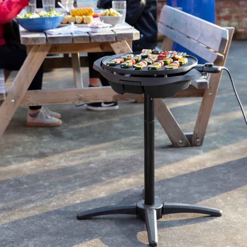 Grătar electric George Foreman 22460-56, 2400 W, 44,5 cm, 15 porții, 5 niveluri de temperatură, strat antiaderent, negru