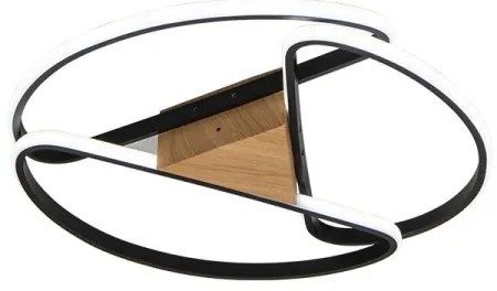 Plafonieră LED dimabilă LED/75W/230V 3000-6500K maro/negru + telecomandă