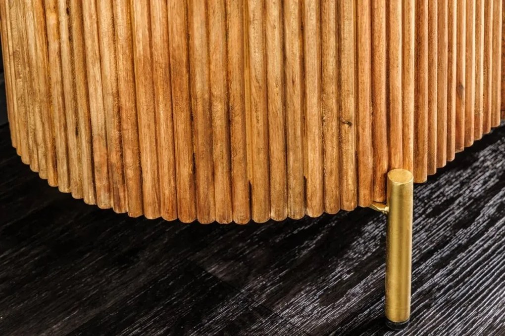 Comoda lemn de mango, marmura alba TRES CHIC 105cm