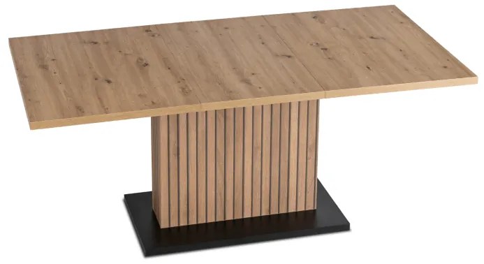 JAKS Masă extensibilă 130 - 180 cm stejar artisan negru Giant