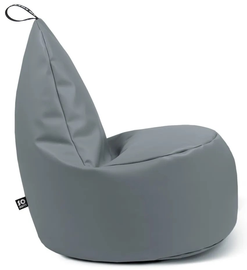 Fotoliu bean bag portocaliu cu tapițerie din imitație de piele Lull L – So Soft?