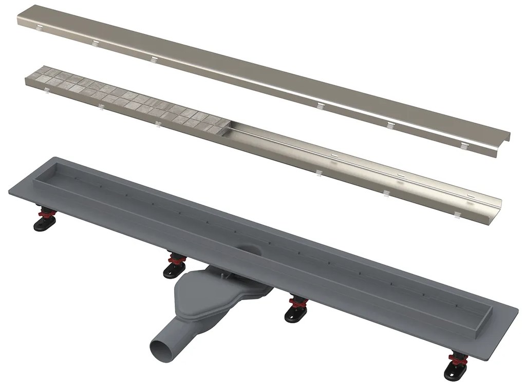 Set rigola cu capac Optimal 75 cm Alcadrain faiantabil APZ2012-OPTION6
