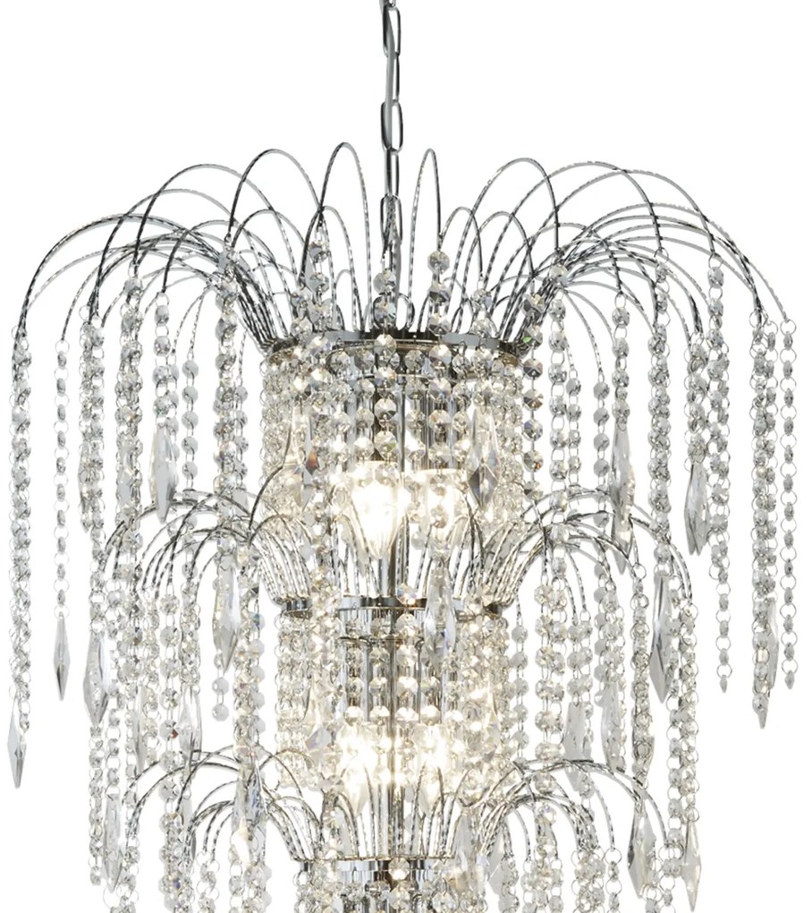 Lustra cristal casa scarii design LUX Waterfall 13L 1313-13CC SRT