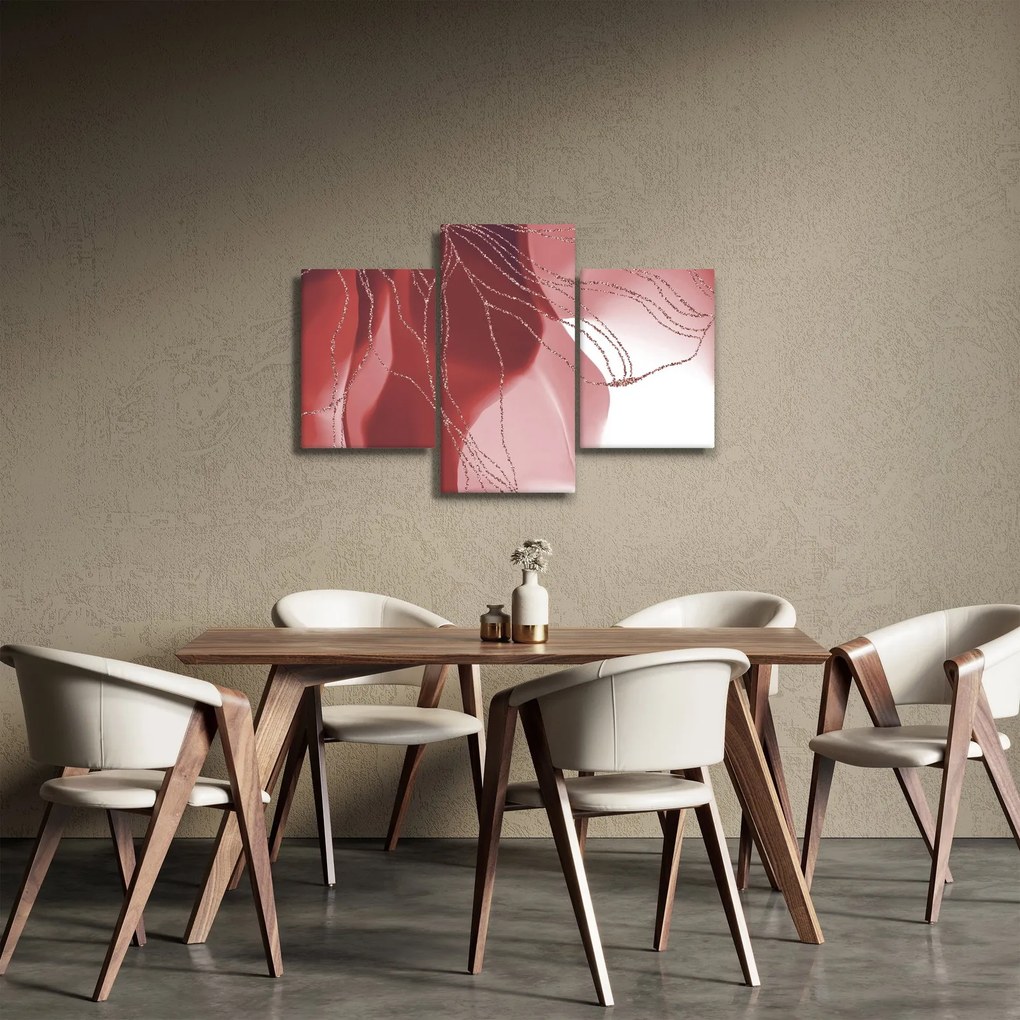 Tablou - Floare abstractă roșie N⁰1 (90x60 cm)