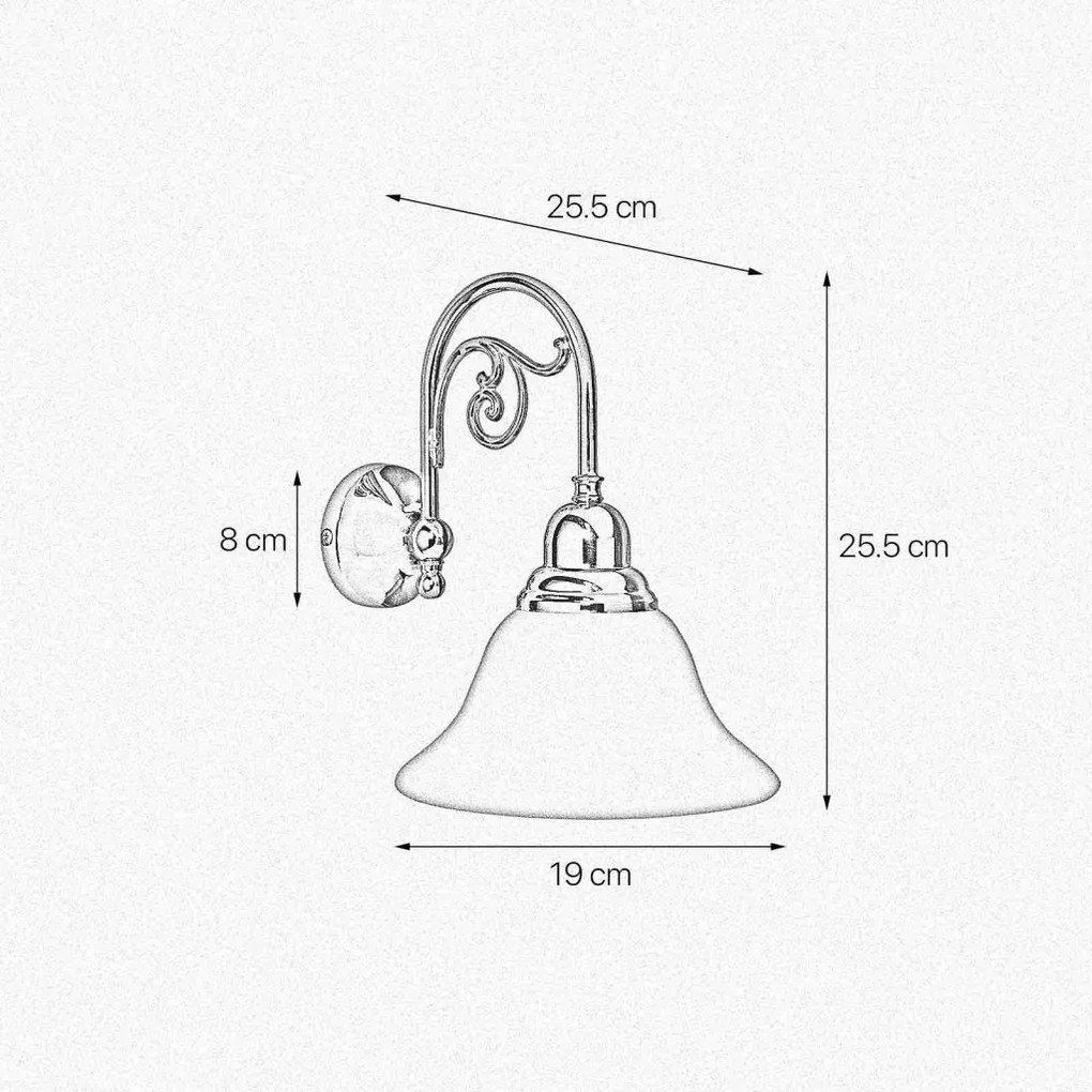 Aplica de perete stil traditional din alama Victorian