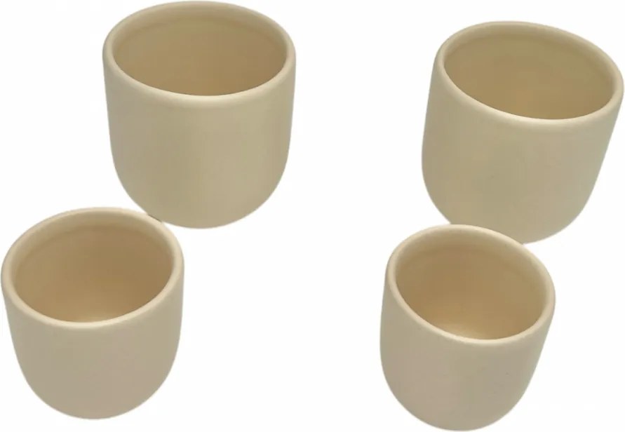 Set 2 Pahare Cafea Novum Margo Vanilie (1 pahar 80ml, 1 pahar 250ml)