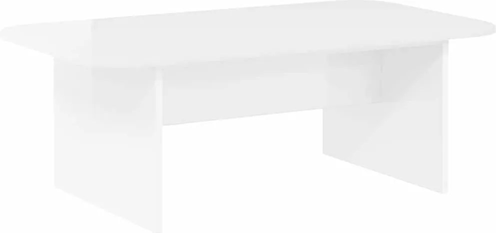 vidaXL Masă de cafea Alb lucios 93 x 53 x 33 cm Lemn compozit