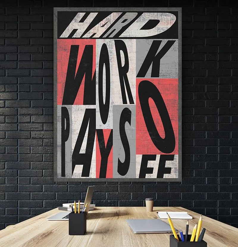 Tablou canvas Hard Work 120x80 cm