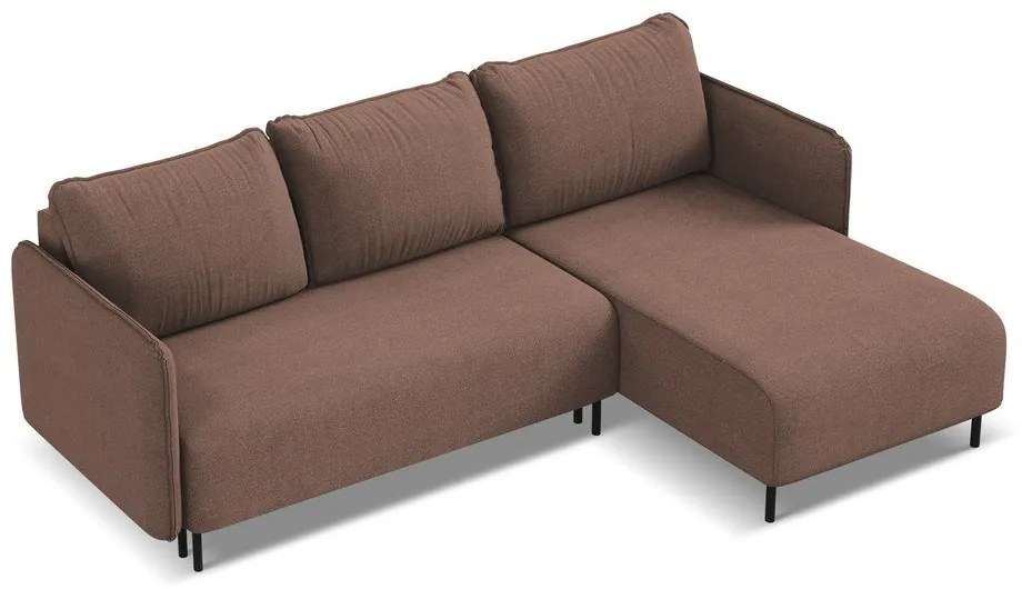 Colțar roz extensibil/cu spațiu de depozitare (cu colț pe partea dreaptă) Luana – Makamii