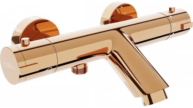 Mexen Kai baterie de cadă termostatică, aur roz - 77300-60
