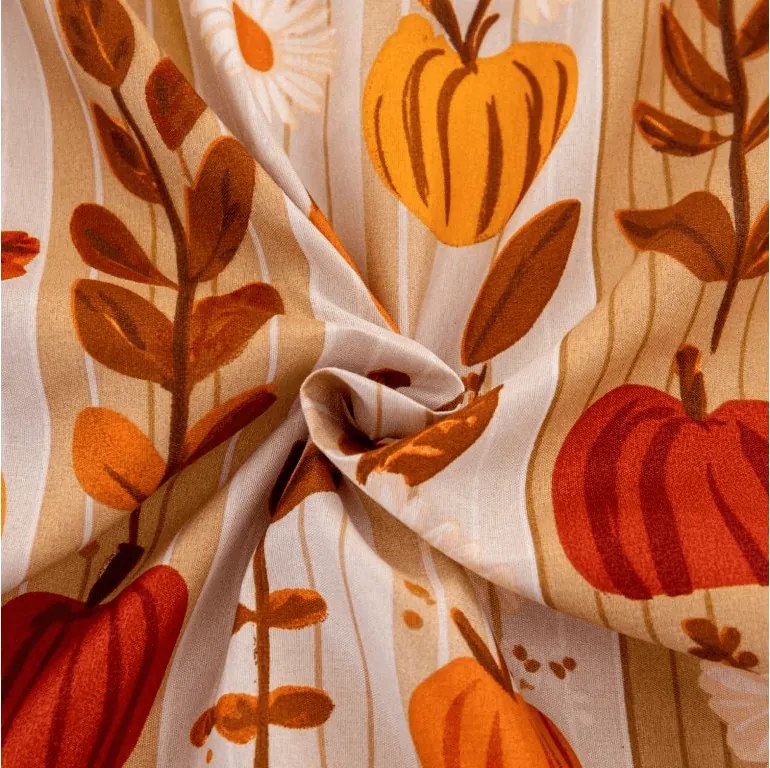 Cearsaf din microfibra PUMPKIN STRIPES colorat 90x200 cm