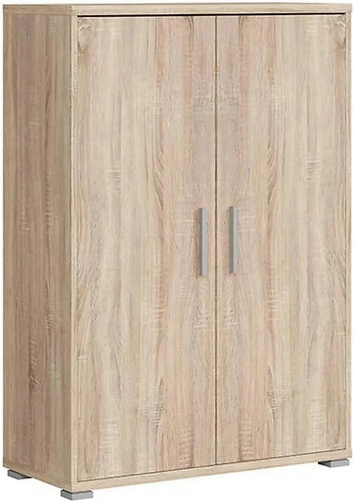 Dulap OFFICE, stejar sonoma, PAL laminat, cu 2 usi, 80x35x114 cm