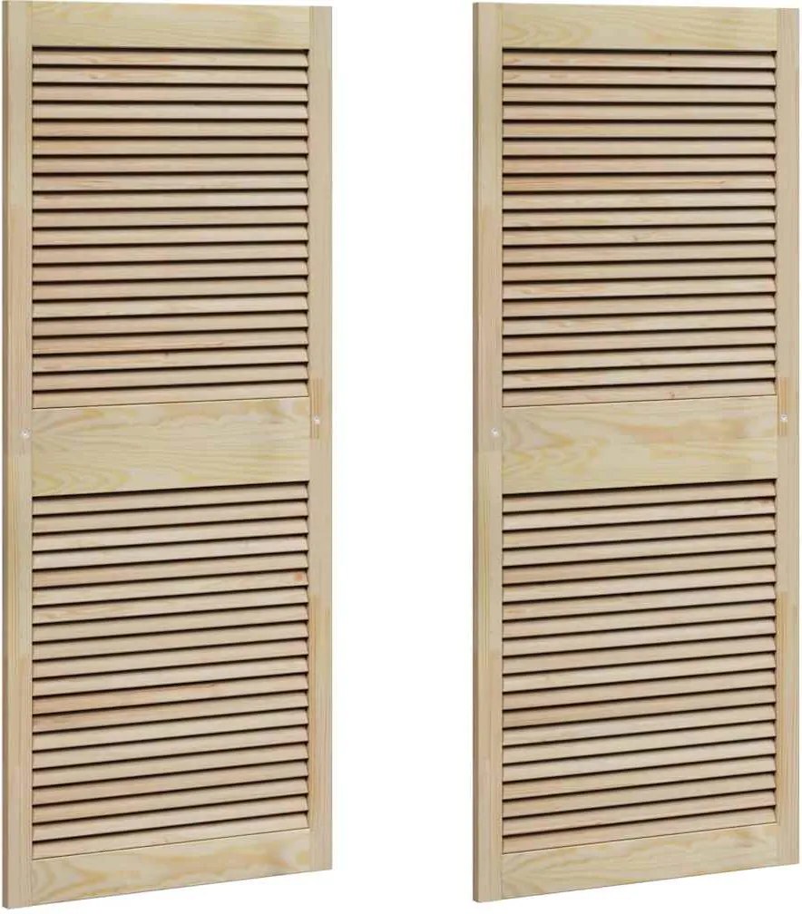 vidaXL Ușă de Dulap cu ușă 2 pcs natural 140,5 x 2,1 x 59,5 cm