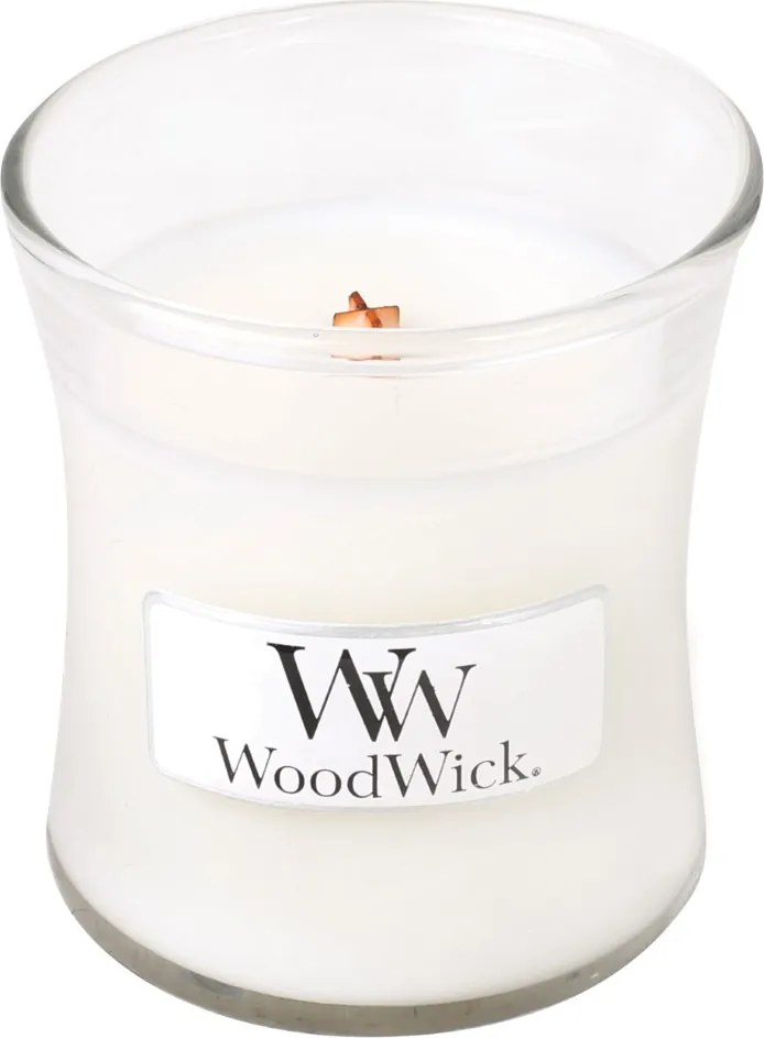 WoodWick albe parfumata lumanare Magnolia vaza mica