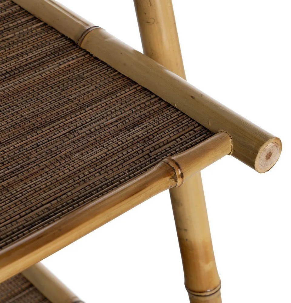 Etajeră în culoare naturală din bambus 48x152x50 cm Manali – Ixia
