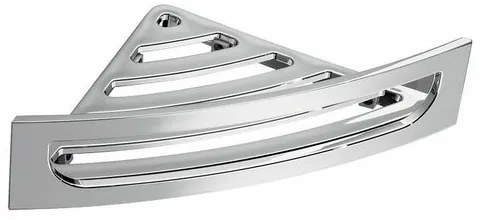 GEDY CP80 raft de duș de colț cu bară, 23 x 7,5 x23 cm, rotunjit, argintiu
