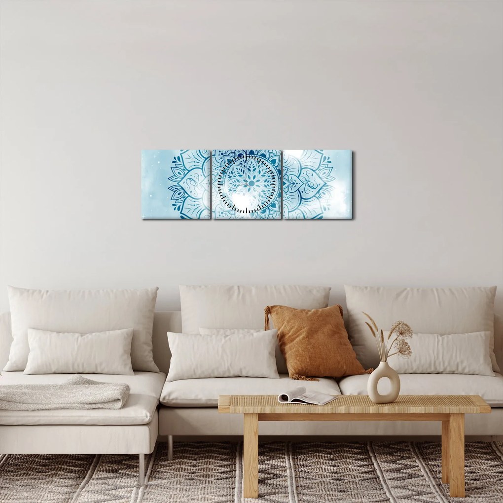 Tablou - Mandala cerească (cu ceas) (90x30 cm)