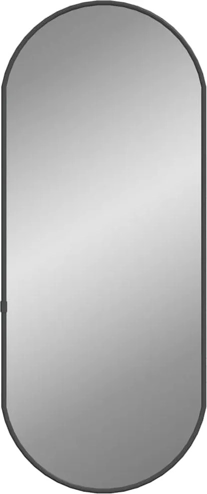 vidaXL Oglindă de perete, negru, 60x25 cm, ovală