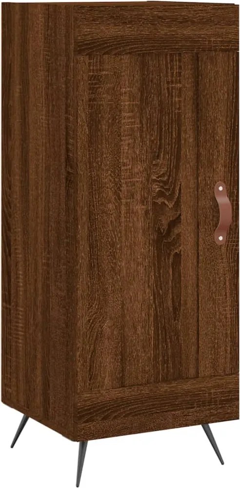 vidaXL Servantă, stejar maro, 34,5x34x90 cm, lemn compozit