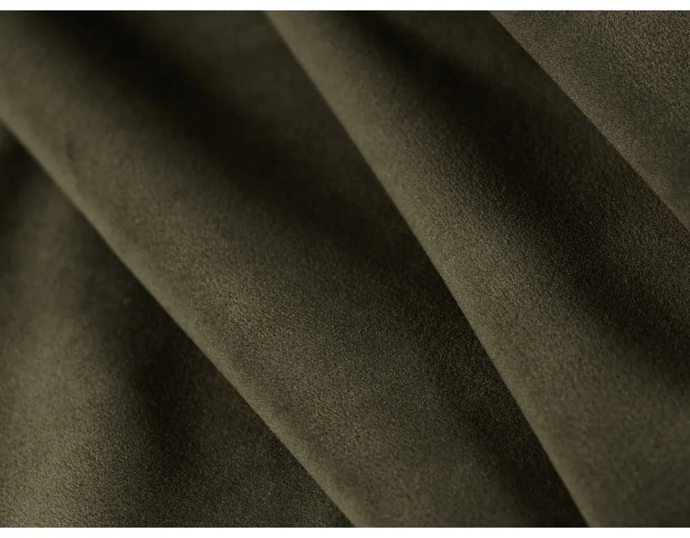 Canapea verde extensibilă/cu spațiu de depozitare cu tapițerie din catifea 247 cm Jodie – Micadoni