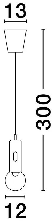Pendul LED design minimalist CHRONOS negru