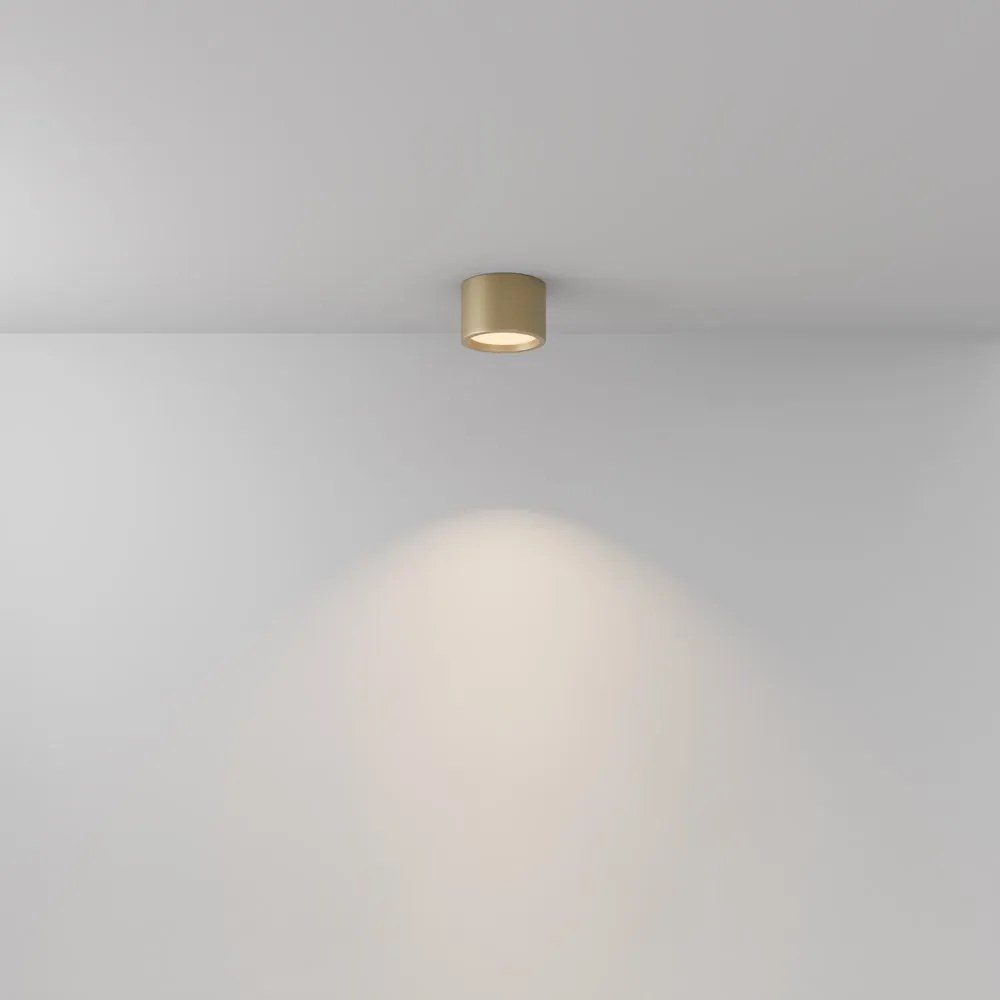 Spot LED aplicat cu protectie IP44 Hydra D-10,5cm auriu