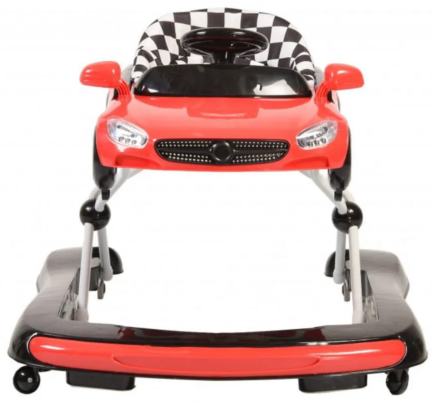 Premergator Reglabil in 3 Trepte NOVOKIDS™ Super Cabrio Car, 3 in 1, Transformabil in Antemergator si Masinuta copii, Pliabil, Cu Melodii si lumini,