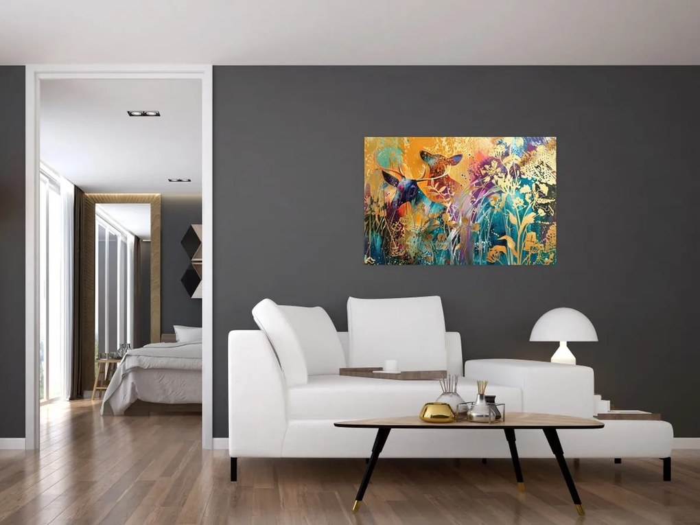 Tablou - Pictura abstractă a naturii (90x60 cm)