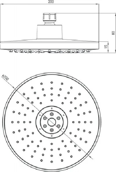Peonia dispersor fix rotund - anticalcar 200 mm NAC_03EK