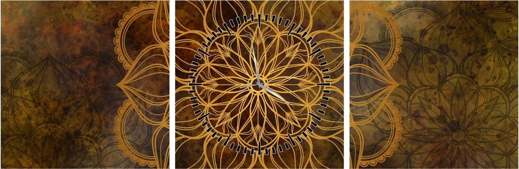 Tablou - Mandala bucuriei (cu ceas) (90x30 cm)