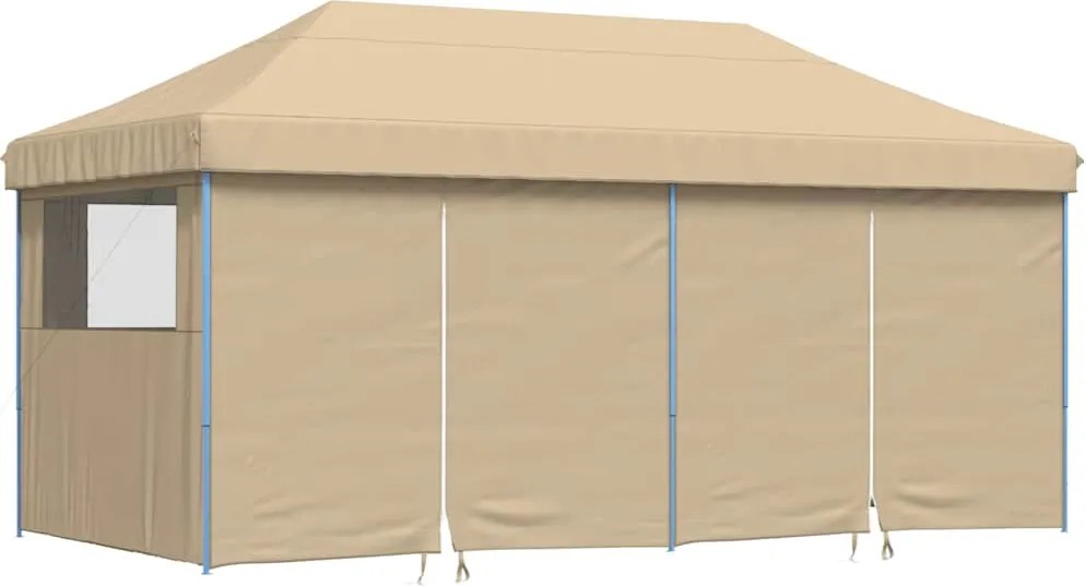 vidaXL Cort pliabil pentru petreceri cu 4 pereți laterali, bej