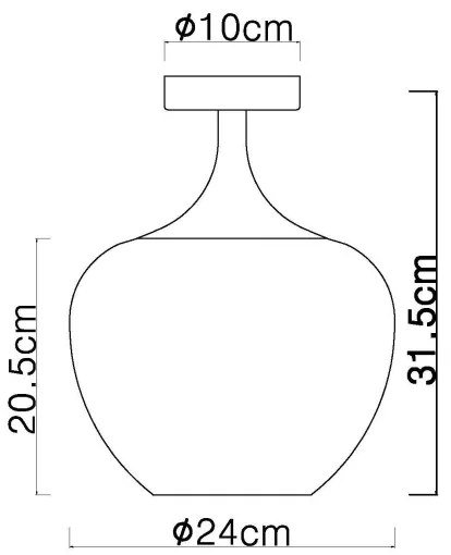 Plafonieră Globo 15548DG MAXY 1xE27/40W/230V cupru