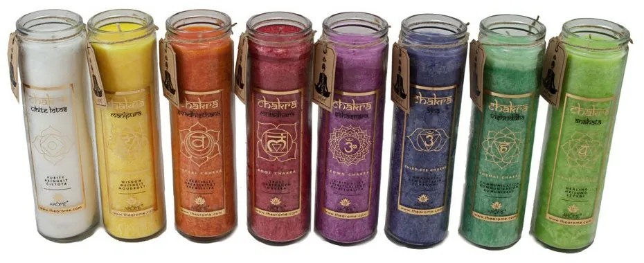 Lumânare parfumată înaltă Arome Chakra , parfum in proaspăt, 320 g