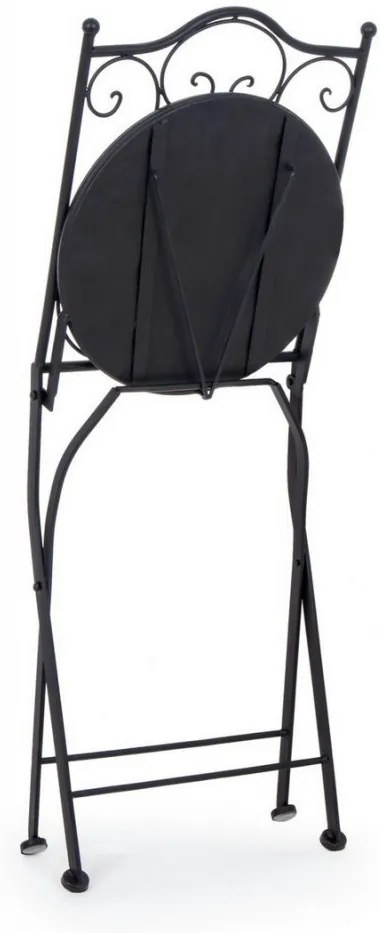 Scaun pliabil pentru gradina multicolor din metal si ceramica, Paloma Bizzotto