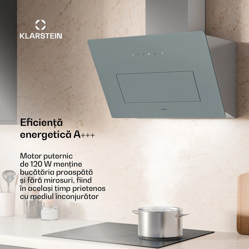 Klarstein SleekAir hotă de bucătărie | A+++ | 717 m³/h | Touch | LED | 60 cm