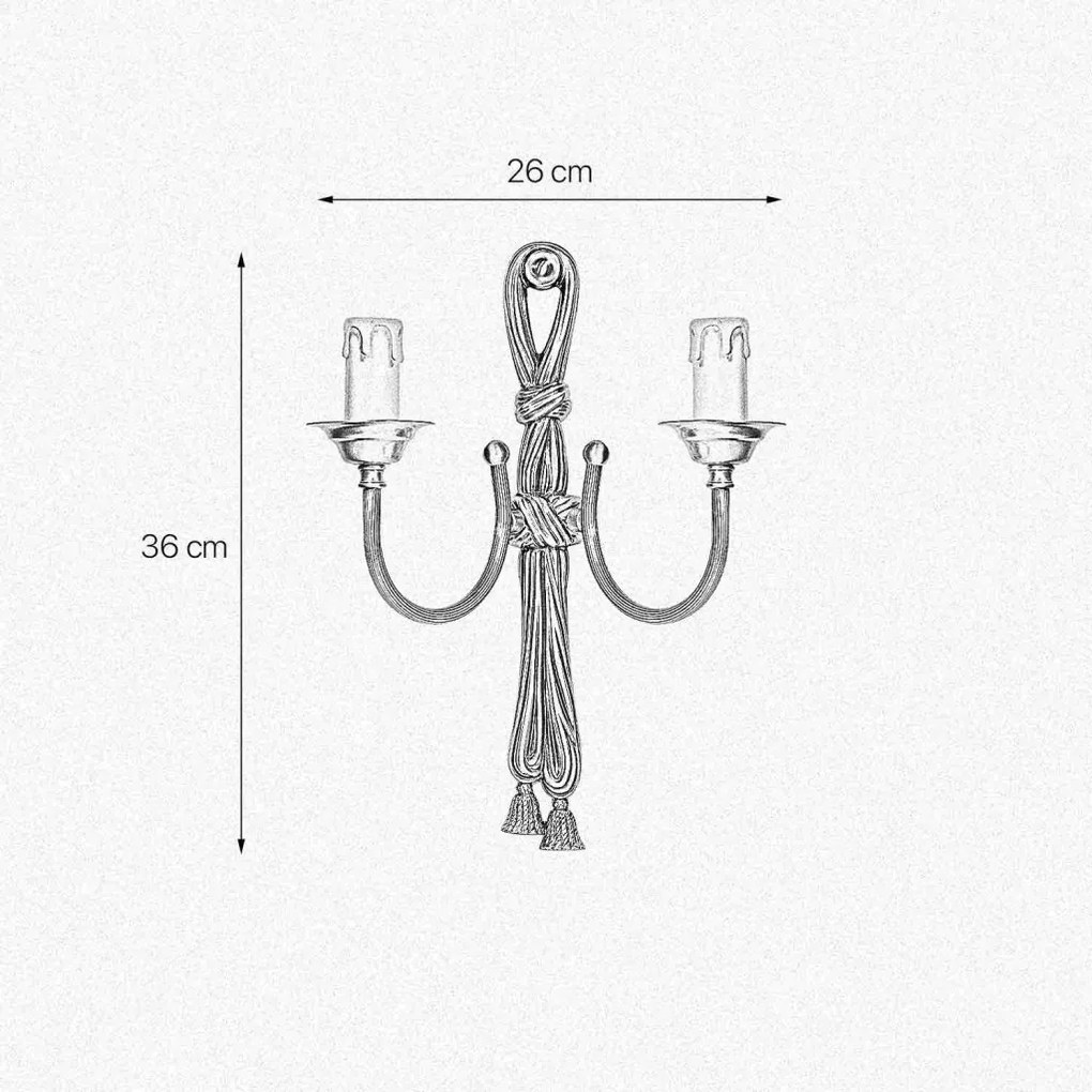 Aplica de perete stil Art Nouveau Drapery 2L