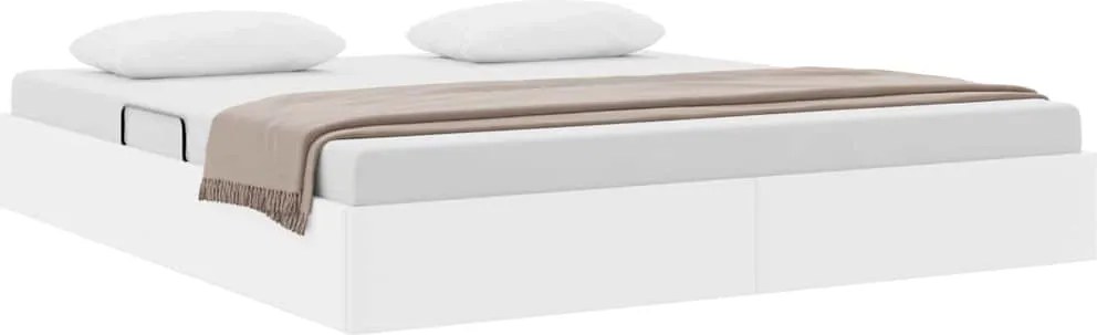 vidaXL Pat cu storage Alb pur 180 x 200 cm Piele artificială