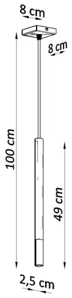 Lustră pe cablu MOSAIC 1xG9/12W/230V neagră/cromată