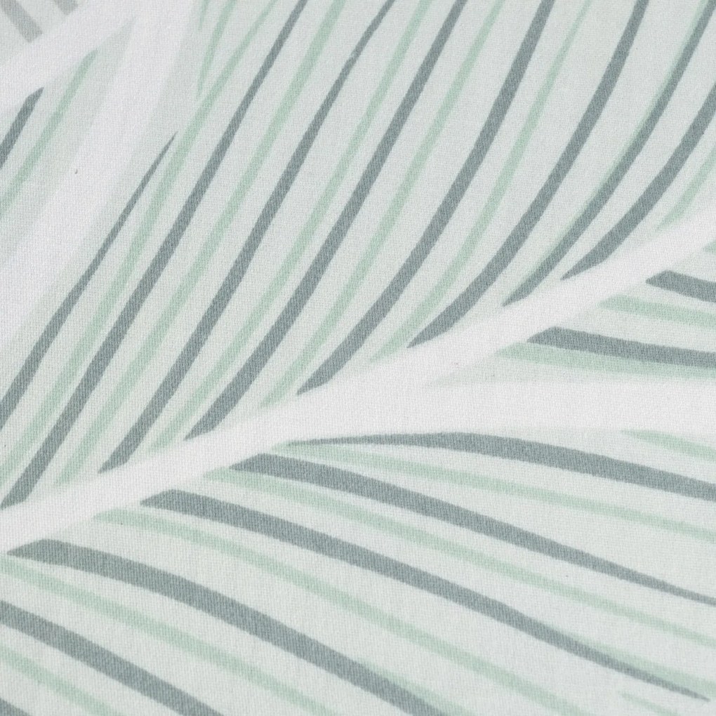 Lenjerie de pat Matex Satin frunze gri , 140 x 200 cm, 70 x 90 cm