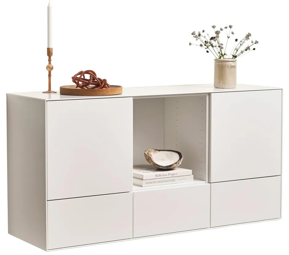 Comodă de perete albă joasă 135x68 cm Edge by Hammel – Hammel Furniture