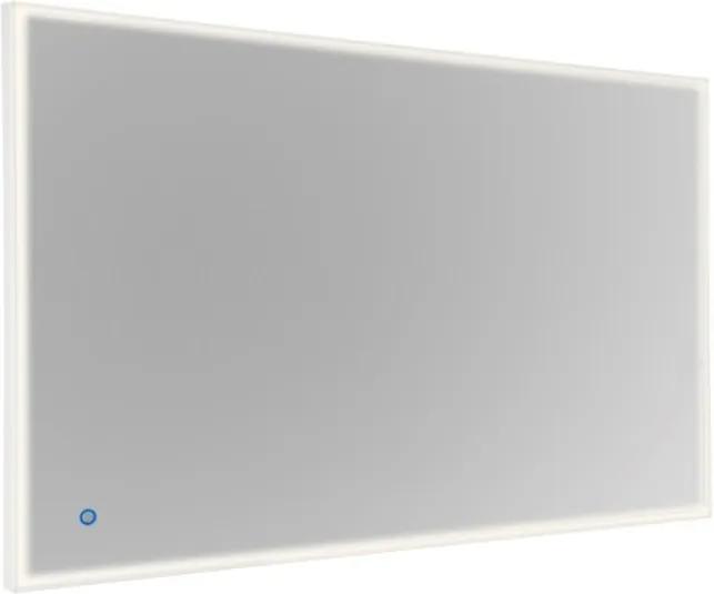Oglinda dreptunghiulara LED argintie din metal 74x118 cm pentru perete Illuminated Mirror Rectangle Maxlight