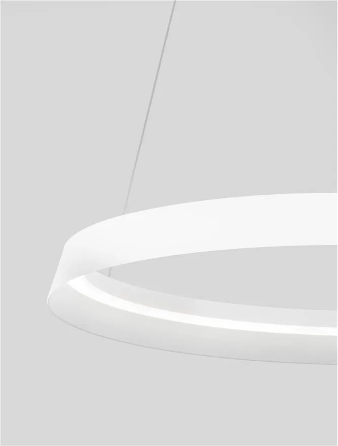 Lustra LED suspendata design modern circular ORMI alba