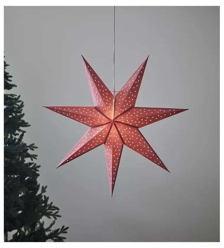 Decorațiune luminoasă suspendată Markslöjd Clara, ø 75 cm, roz