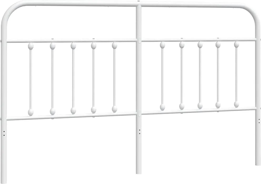 vidaXL Tăblie de pat de schimb metalică, alb, 180 cm